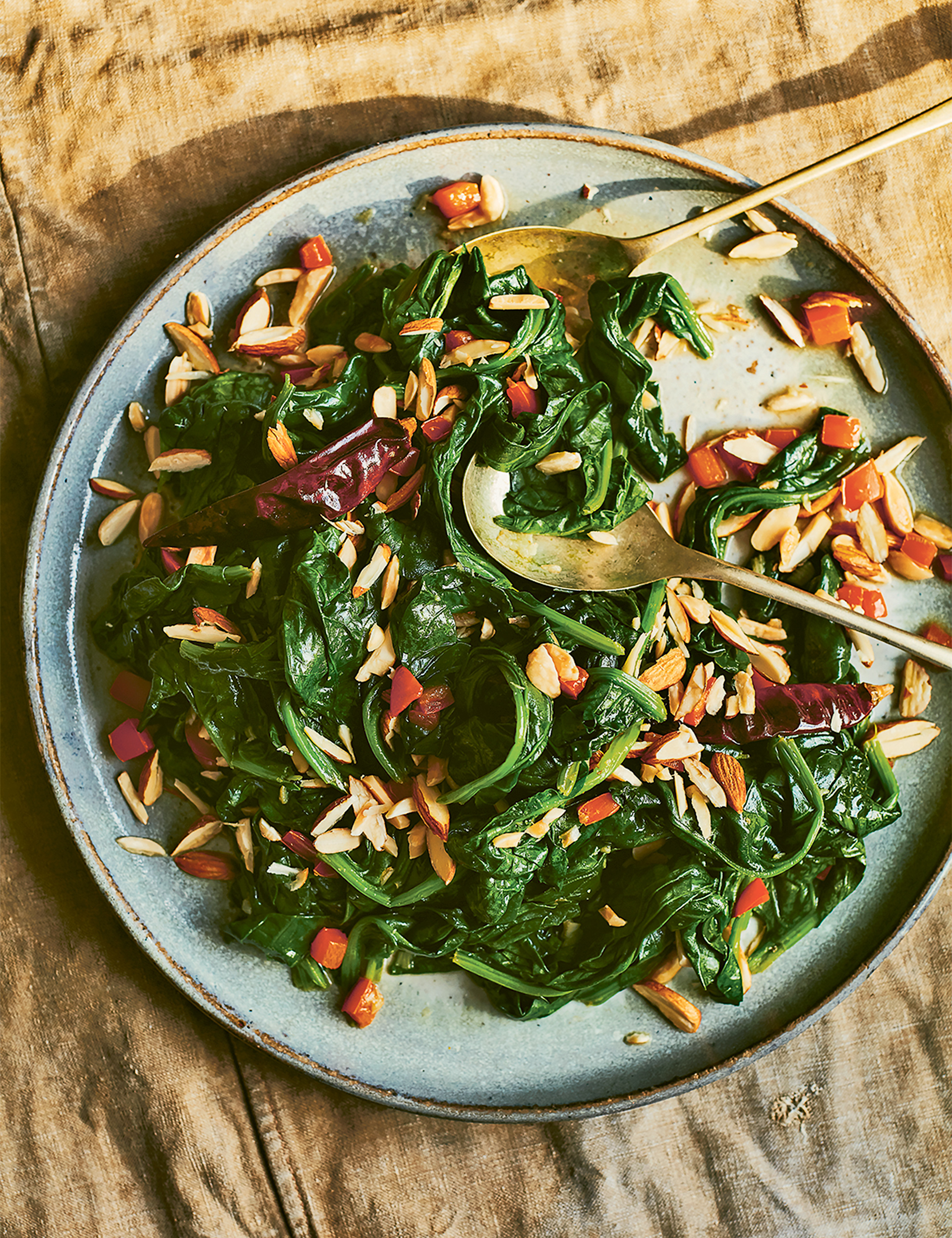 Sautéed Spinach with Lemon and Toasted Almonds