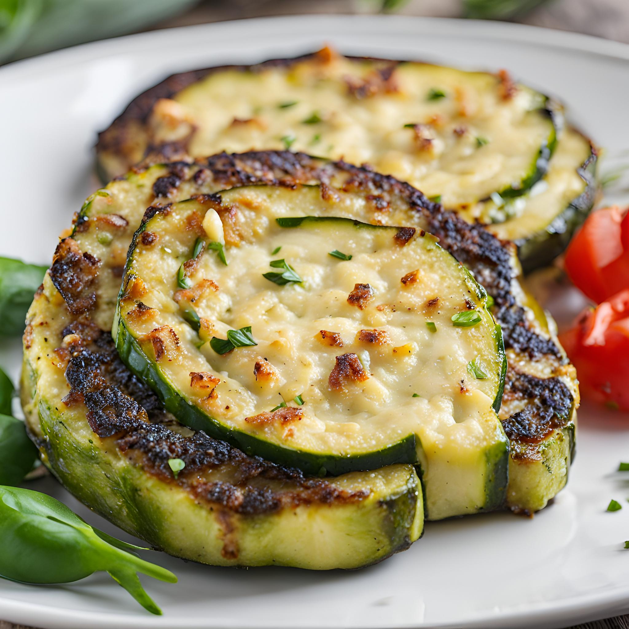 Roasted Zucchini 'Steaks' with Herb Oil
