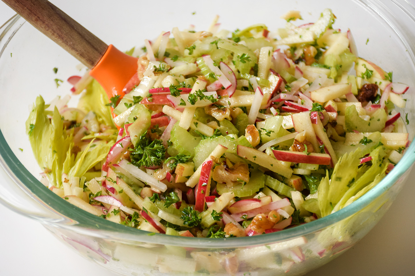 Crisp Radish and Apple Salad with Dijon Vinaigrette