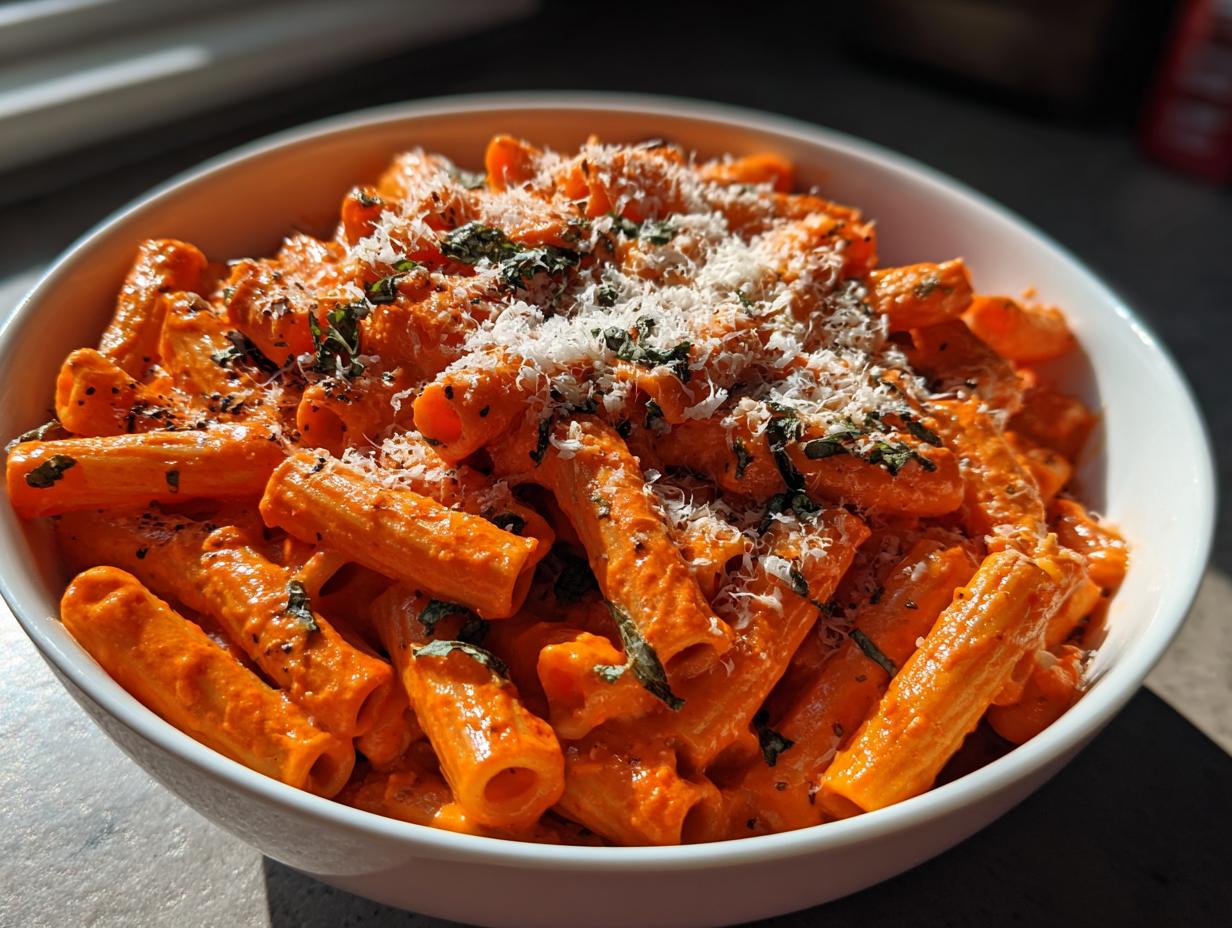 Creamy Garlic Tomato Pasta with Parmesan