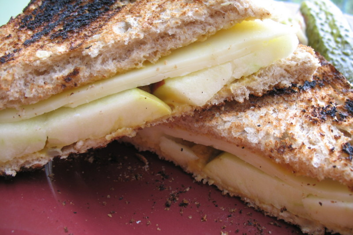 Aged Gouda Panini with Apple Slices