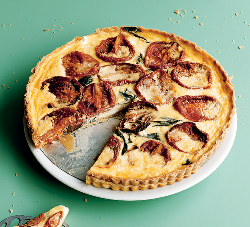 Herb-Infused Roasted Tomato and Goat Cheese Tart