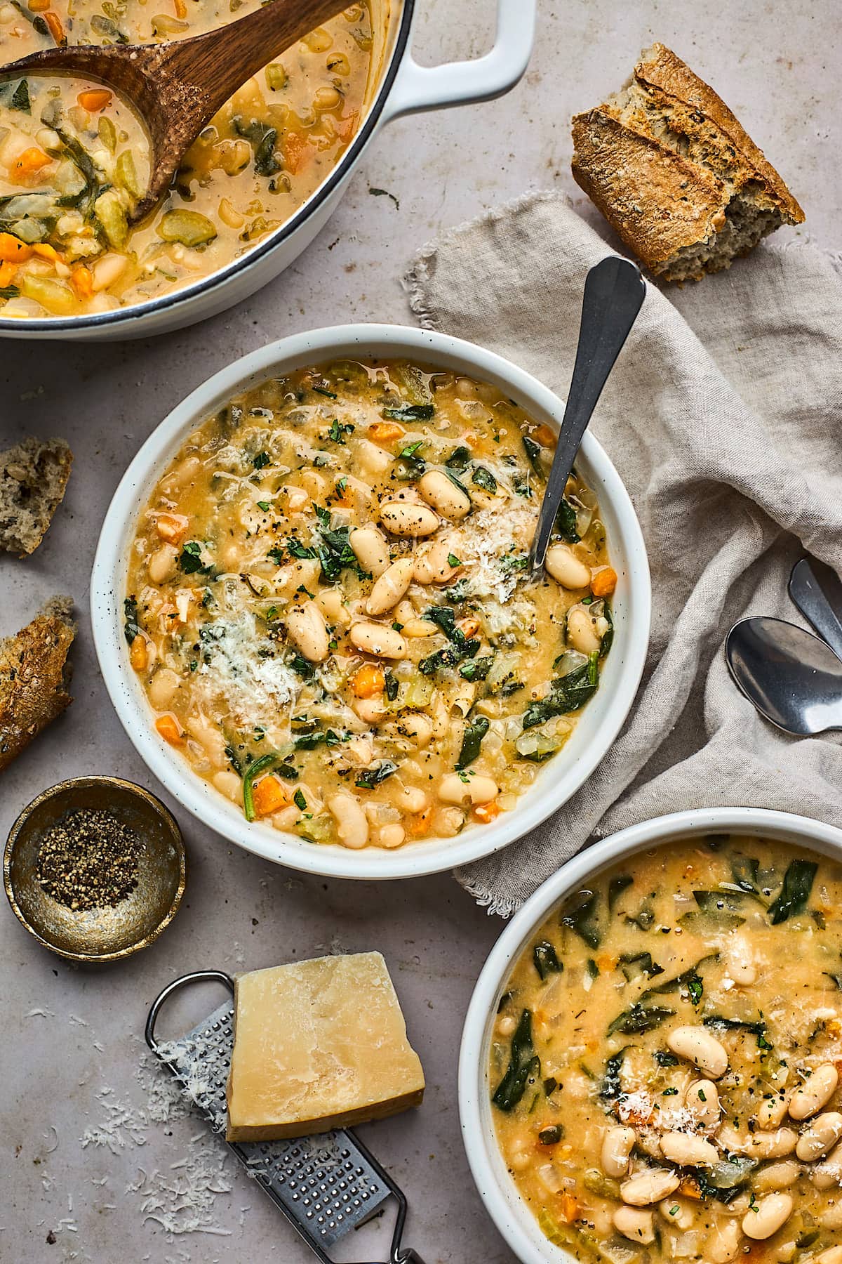 Slow-Simmered White Bean and Vegetable Soup