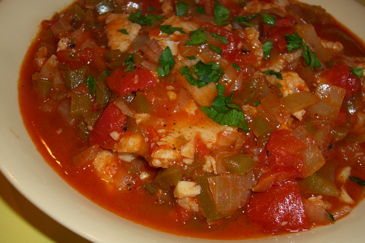 Black Sea Fish Stew with Tomatoes and Olives