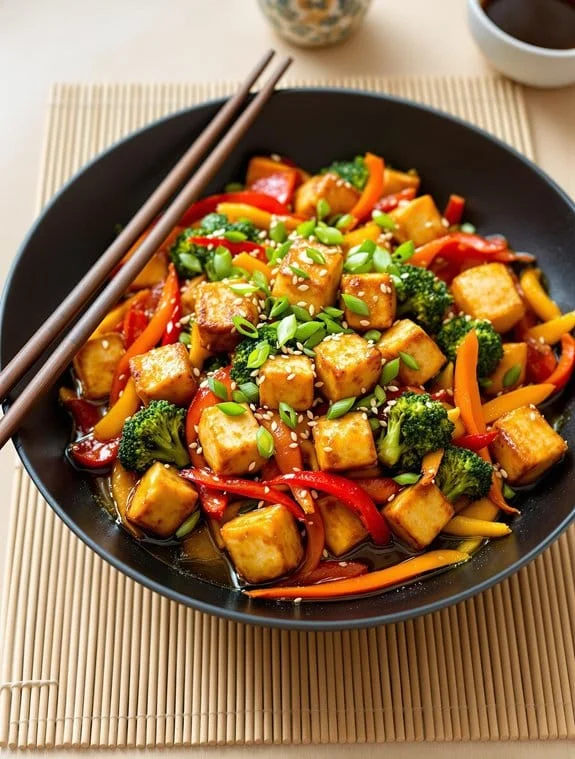 Stir-Fried Tofu with Rainbow Vegetables