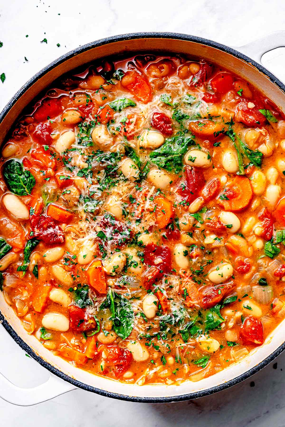 One-Pot Roasted Vegetable White Bean Stew