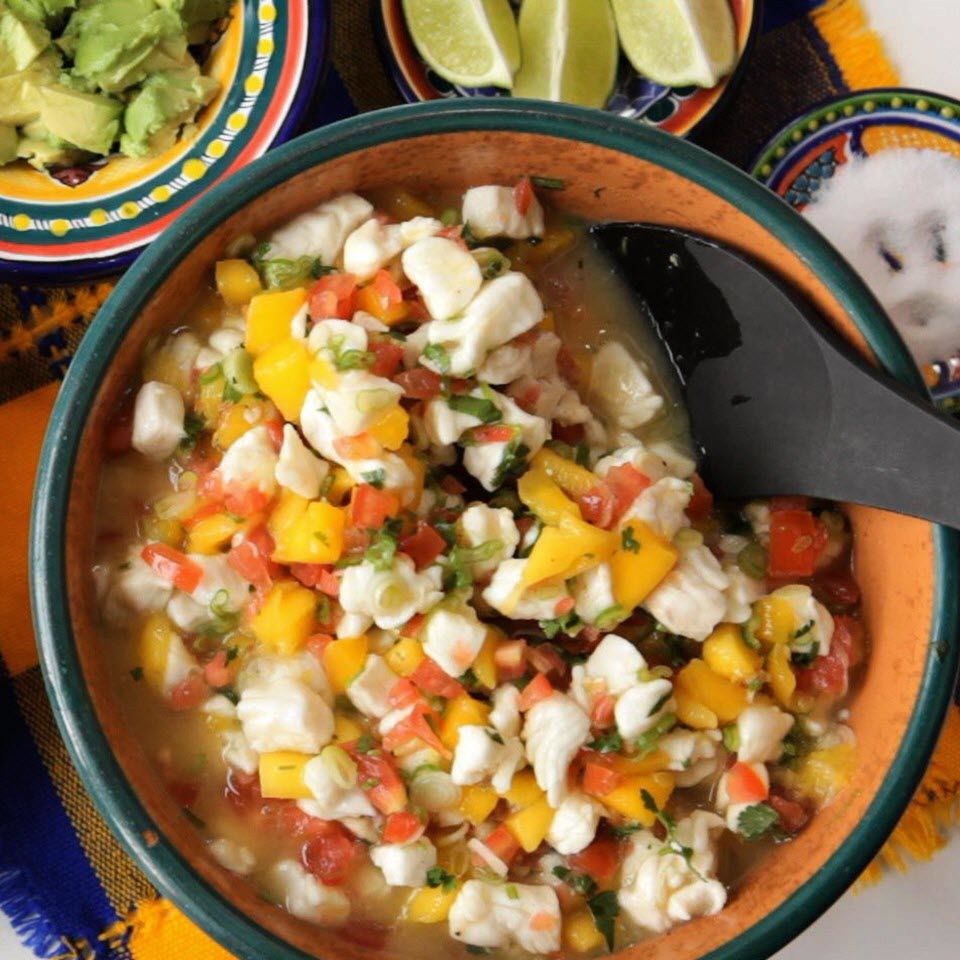 Fresh Fish Ceviche with Mango and Cilantro