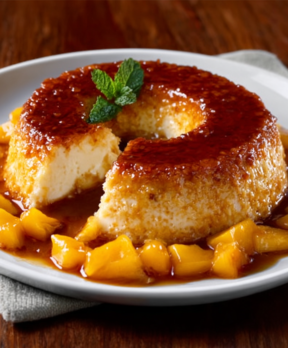 Mango Coconut Flan