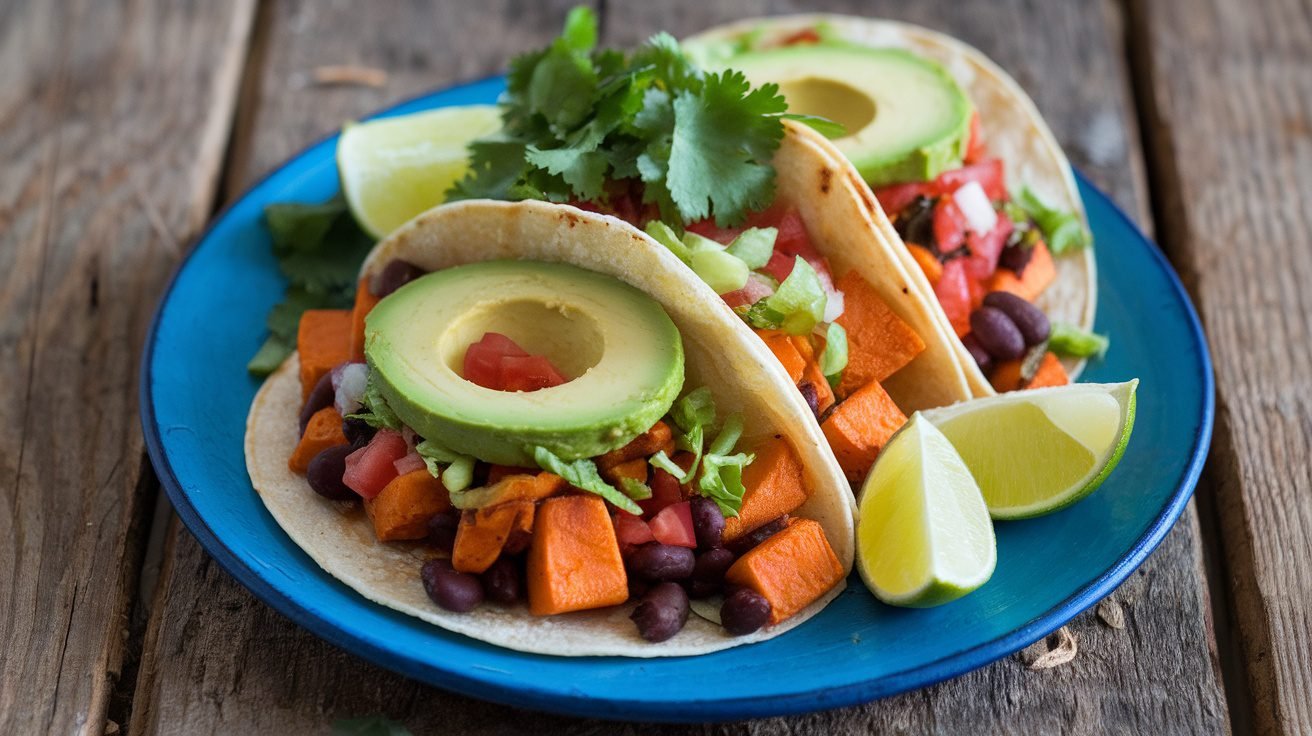 Cumin-Roasted Sweet Potato and Black Bean Tacos