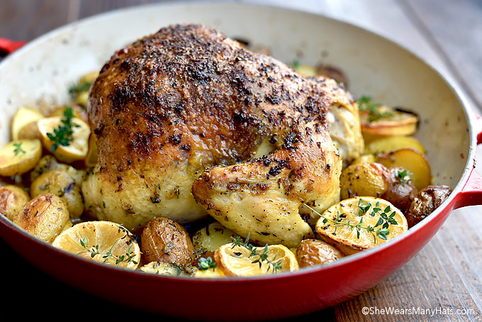 Roasted Lemon and Capers Chicken with Potatoes