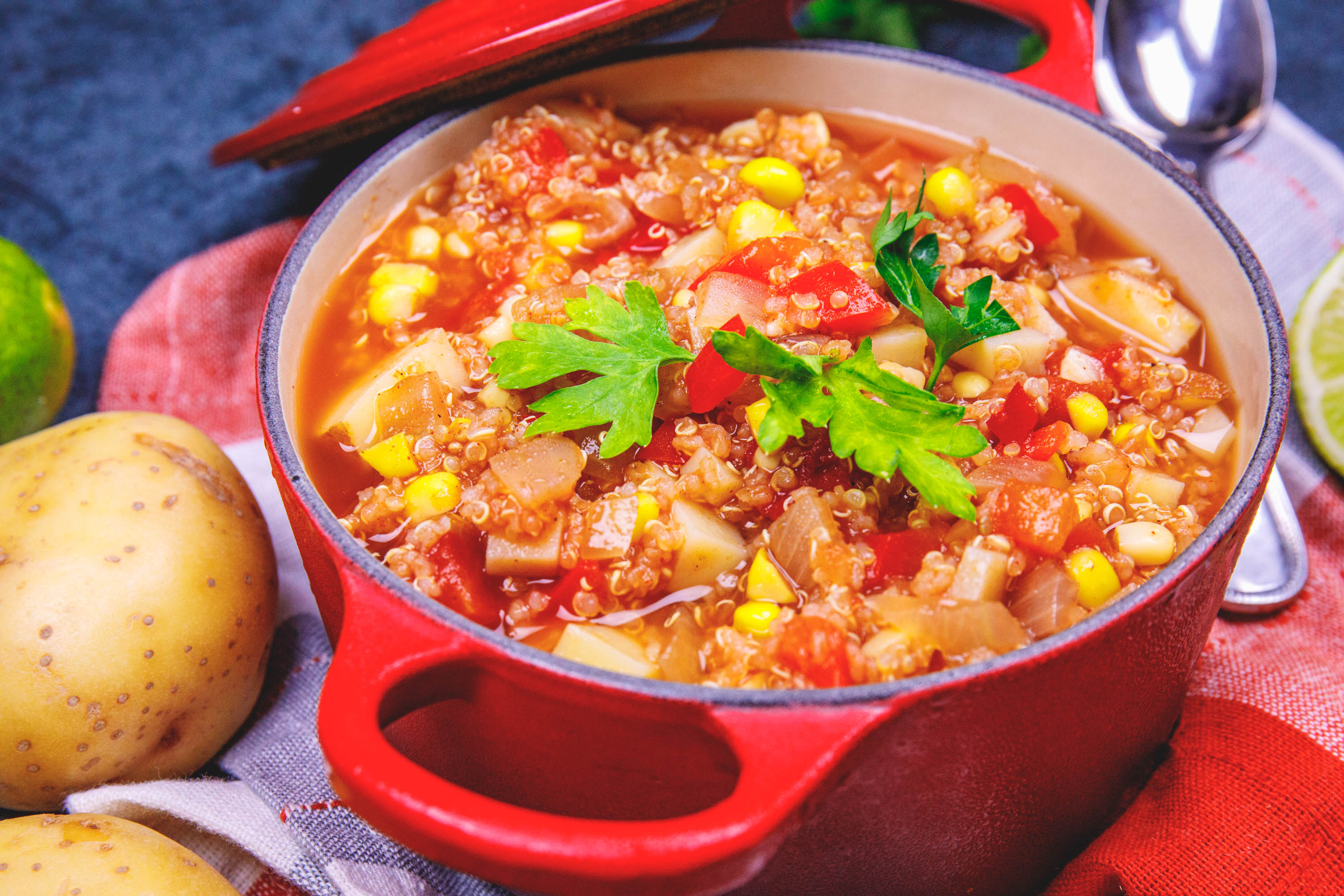 Quinoa and Vegetable Stew with Andean Herbs