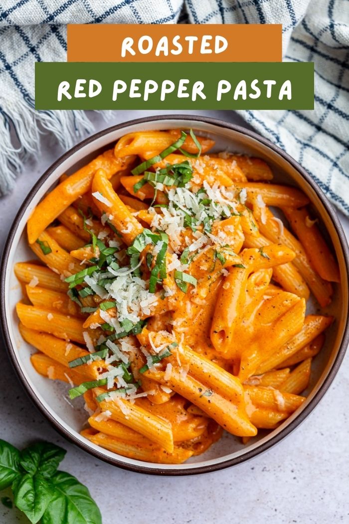 One-Pot Roasted Red Pepper and Chickpea Pasta