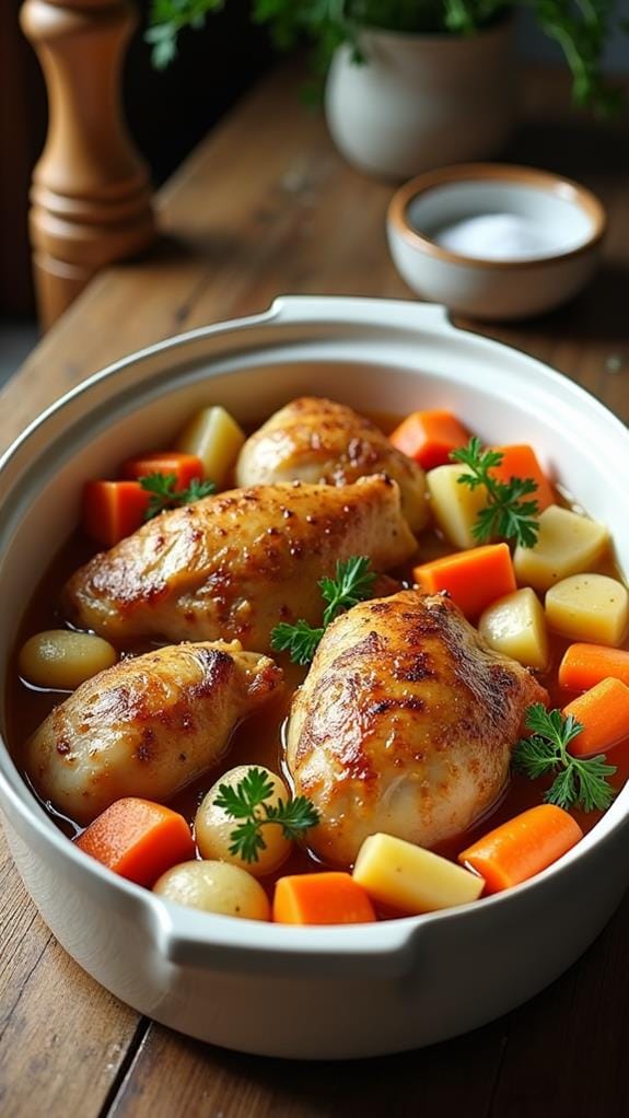 Slow-Cooked Herb Chicken Thighs with Root Vegetables