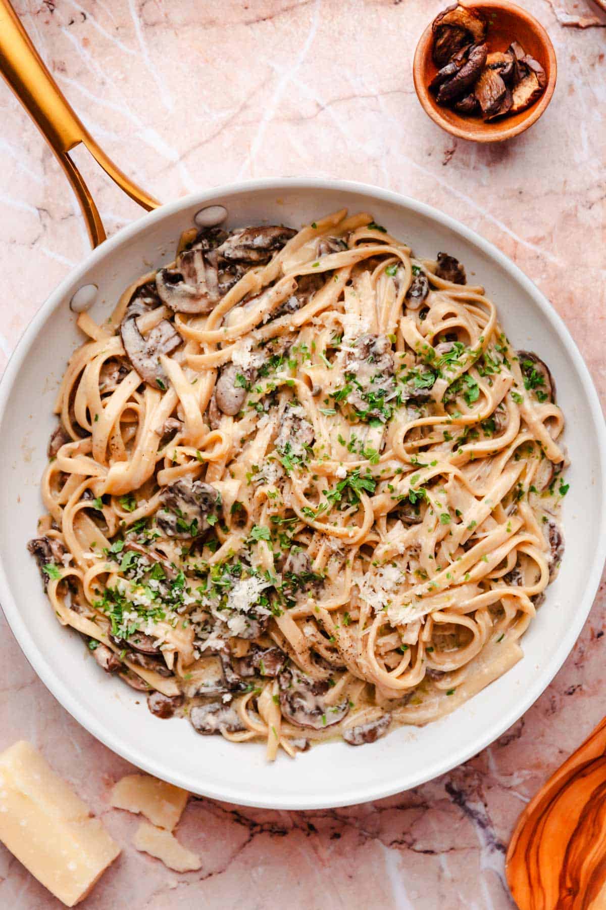 One-Pot Mushroom and Thyme Pasta with Lemon Zest