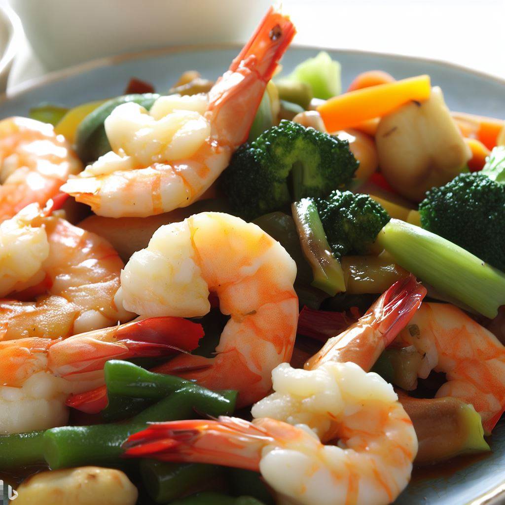 Stir-Fried Shrimp with Summer Vegetables