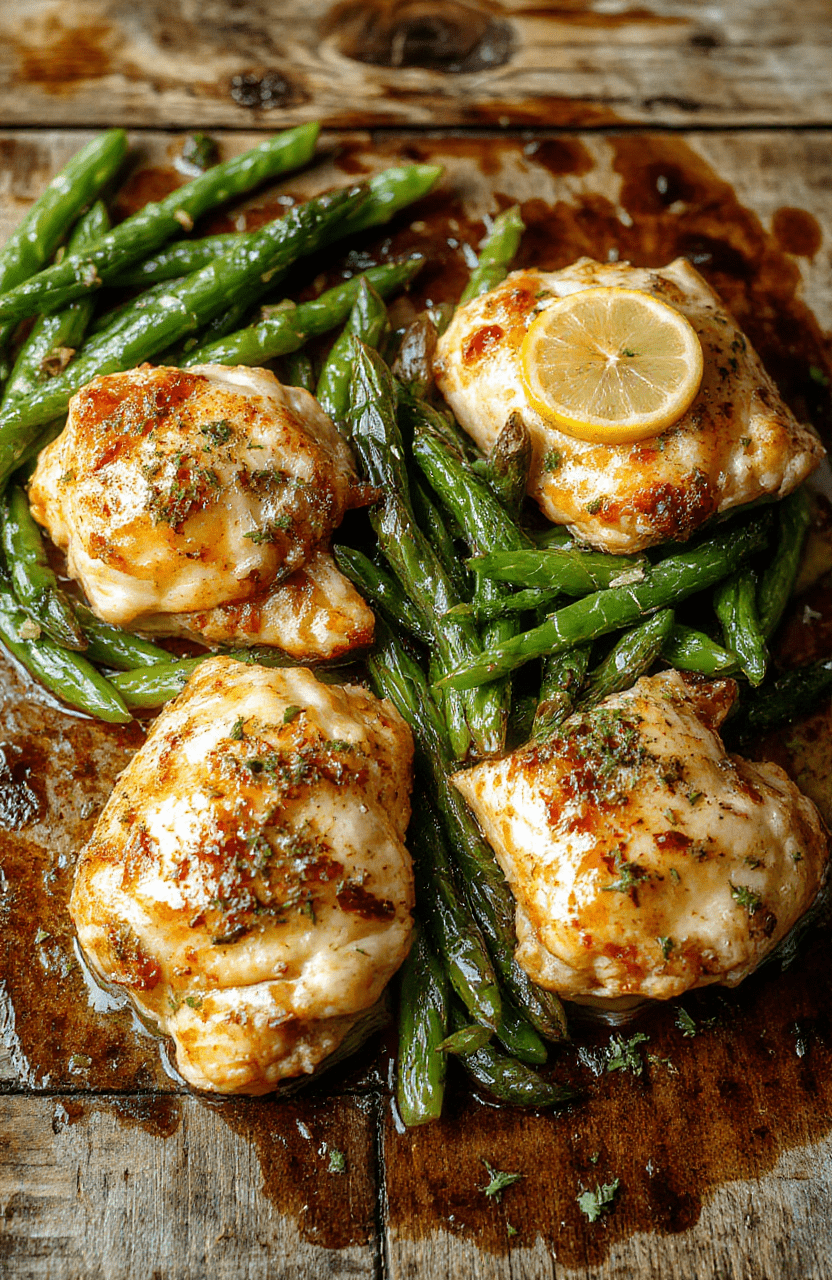 Lemon-Garlic Butter Chicken Thighs with Green Beans
