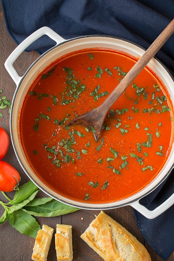Simple Tomato and Rosemary Soup