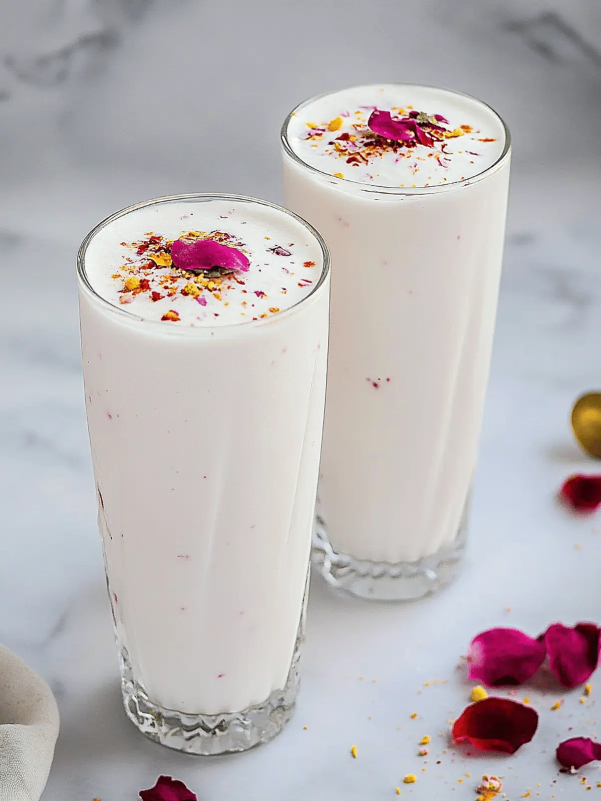 Classic Sweet Lassi with Rose Water