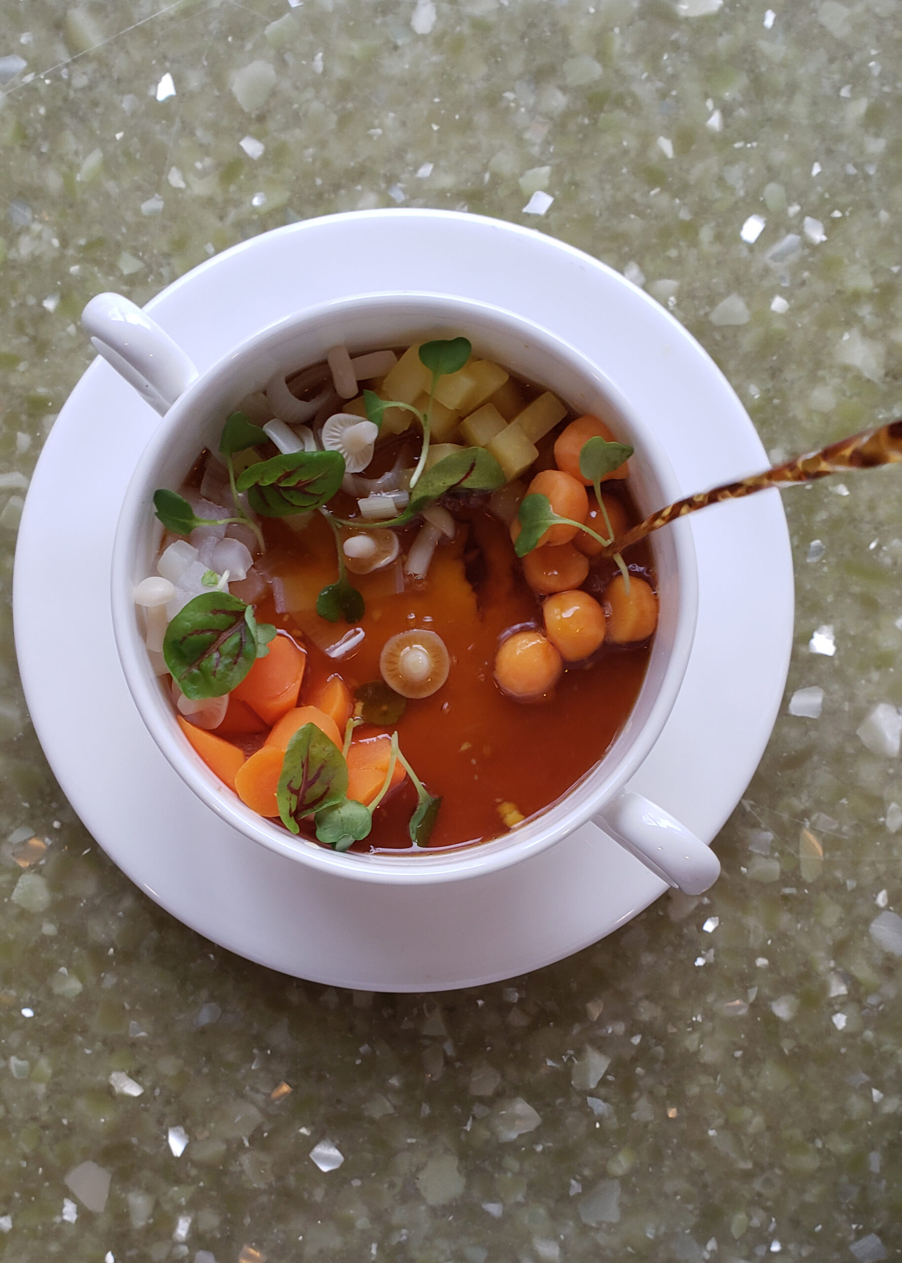 Herb-Infused Vegetable Consommé
