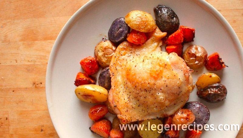 Sage-Roasted Chicken Thighs with Root Vegetables