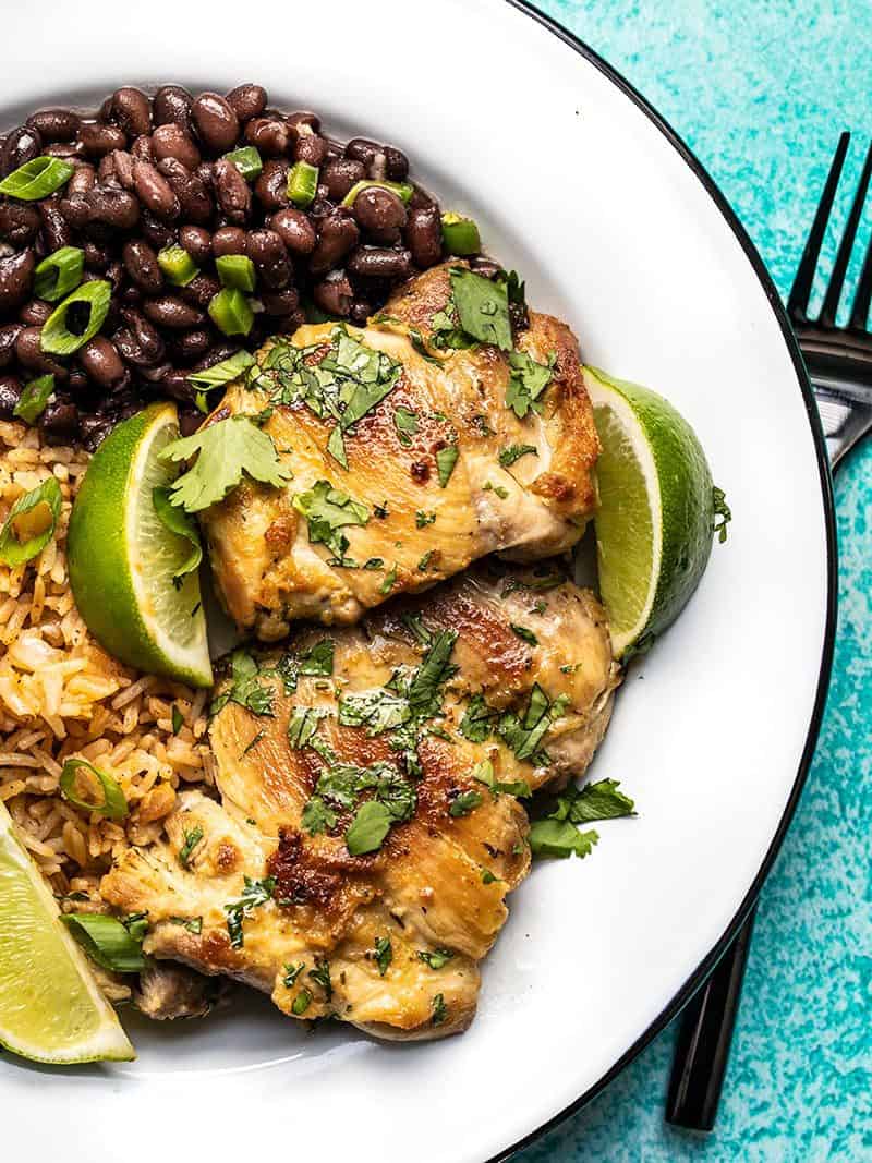 Cilantro-Lime Chicken Skillet with Black Beans and Corn
