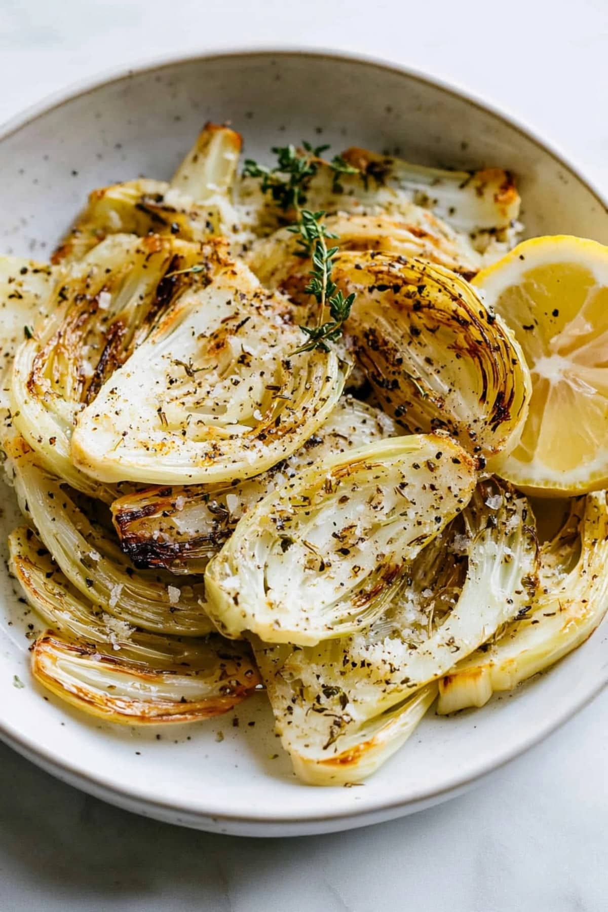 Crisp-Baked Fennel & Lemon with Herbed Yogurt