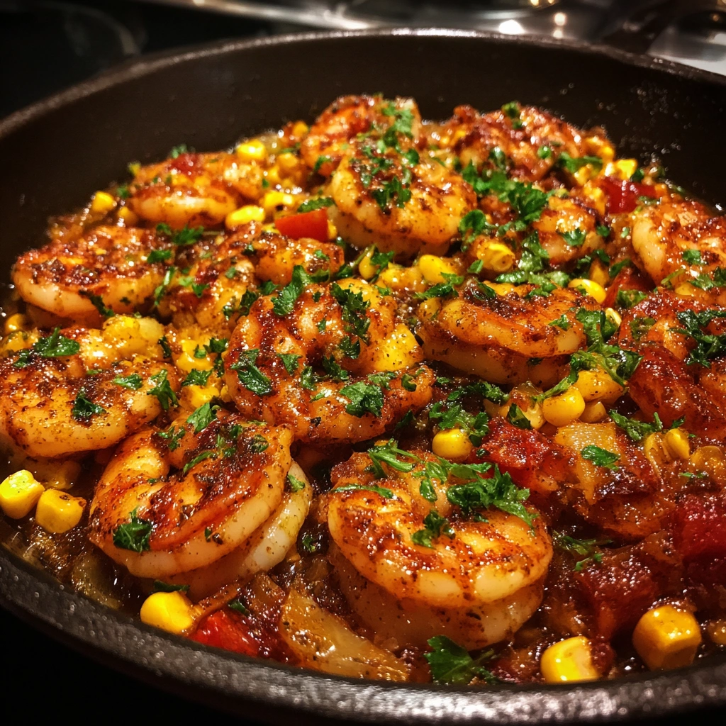 Cajun-Style Shrimp and Corn Skillet