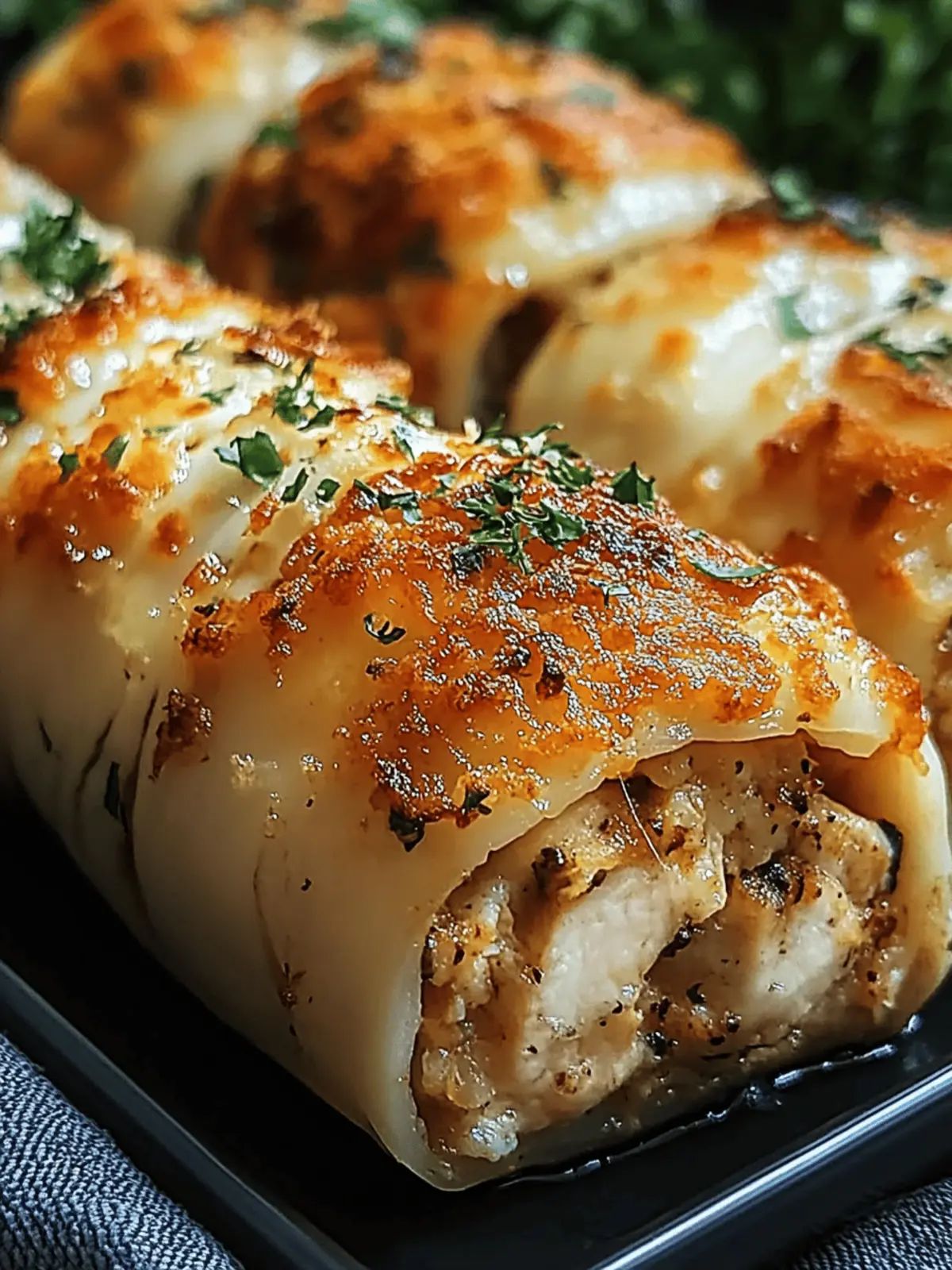 Air-Fried Chicken Rolls with Lemon and Herbs