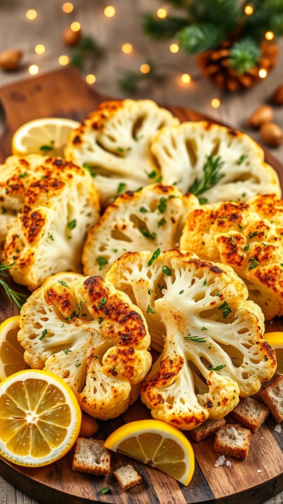 Herb-Roasted Garlic Cauliflower Steaks