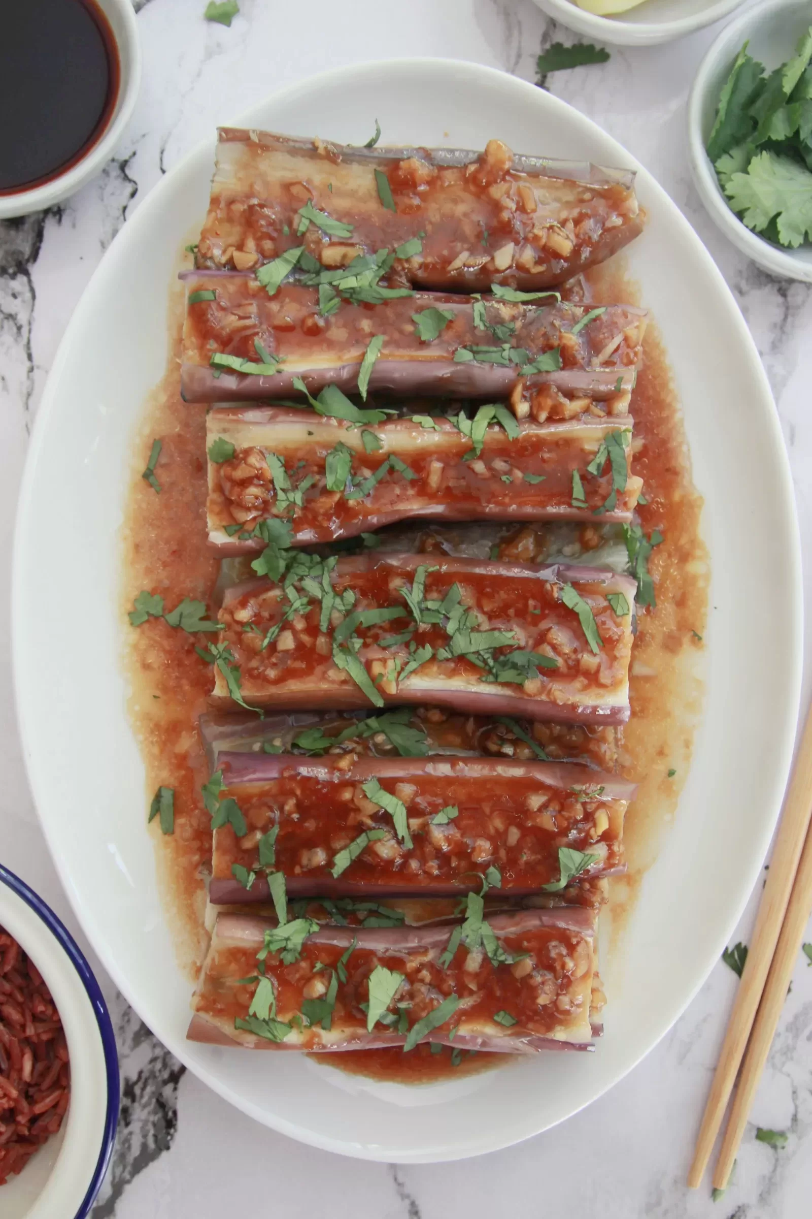 Sichuan-Style Spicy Eggplant with Chili Oil