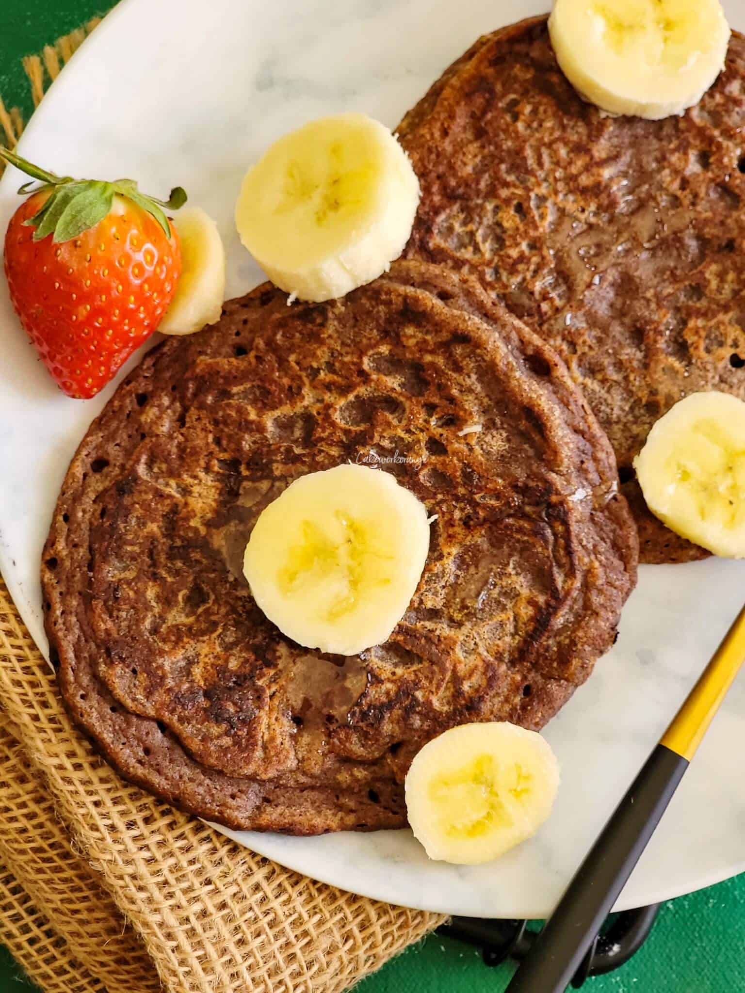 Millet and Banana Pancakes with Coconut Cream