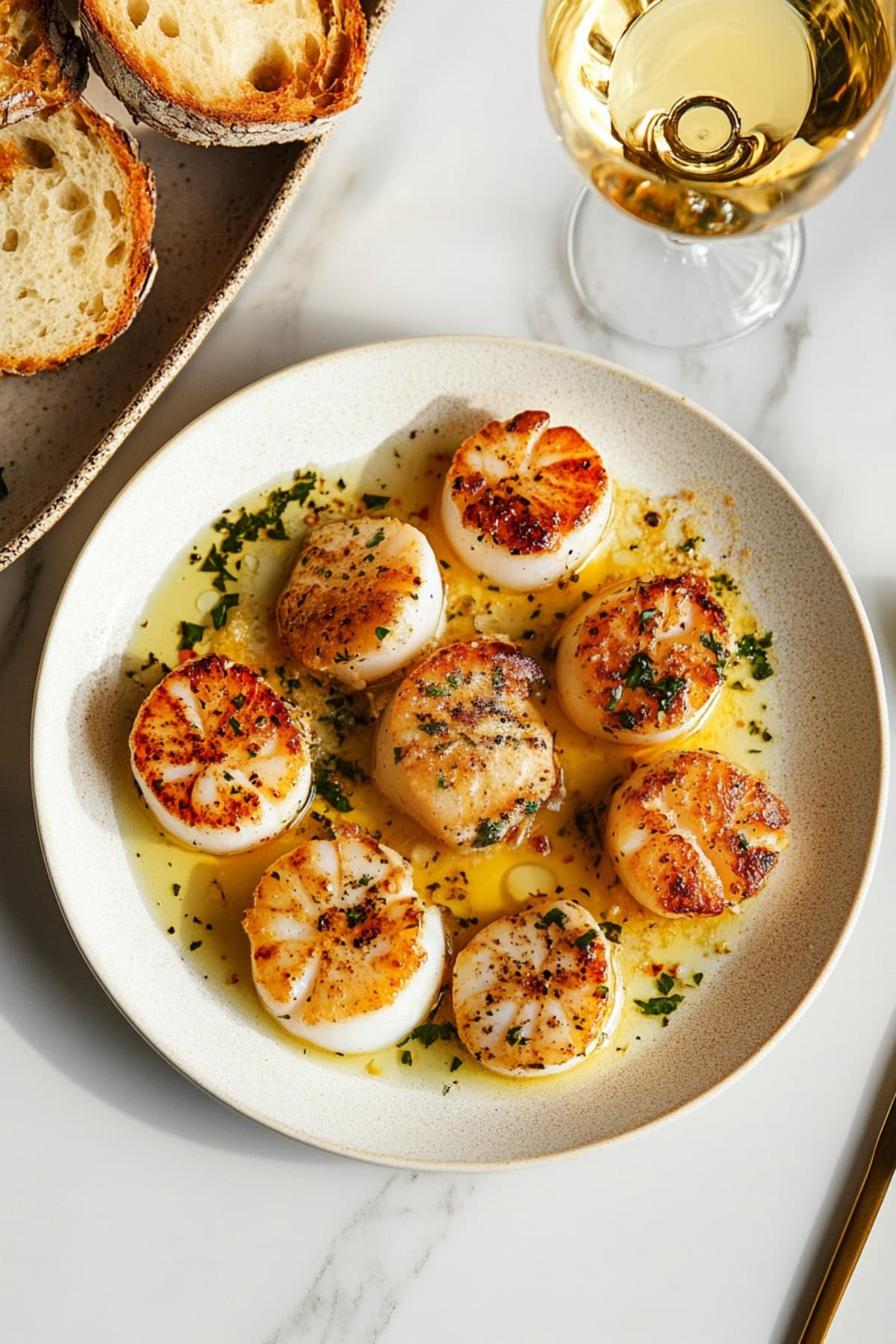 Sautéed Scallops with Lemon-Garlic Butter
