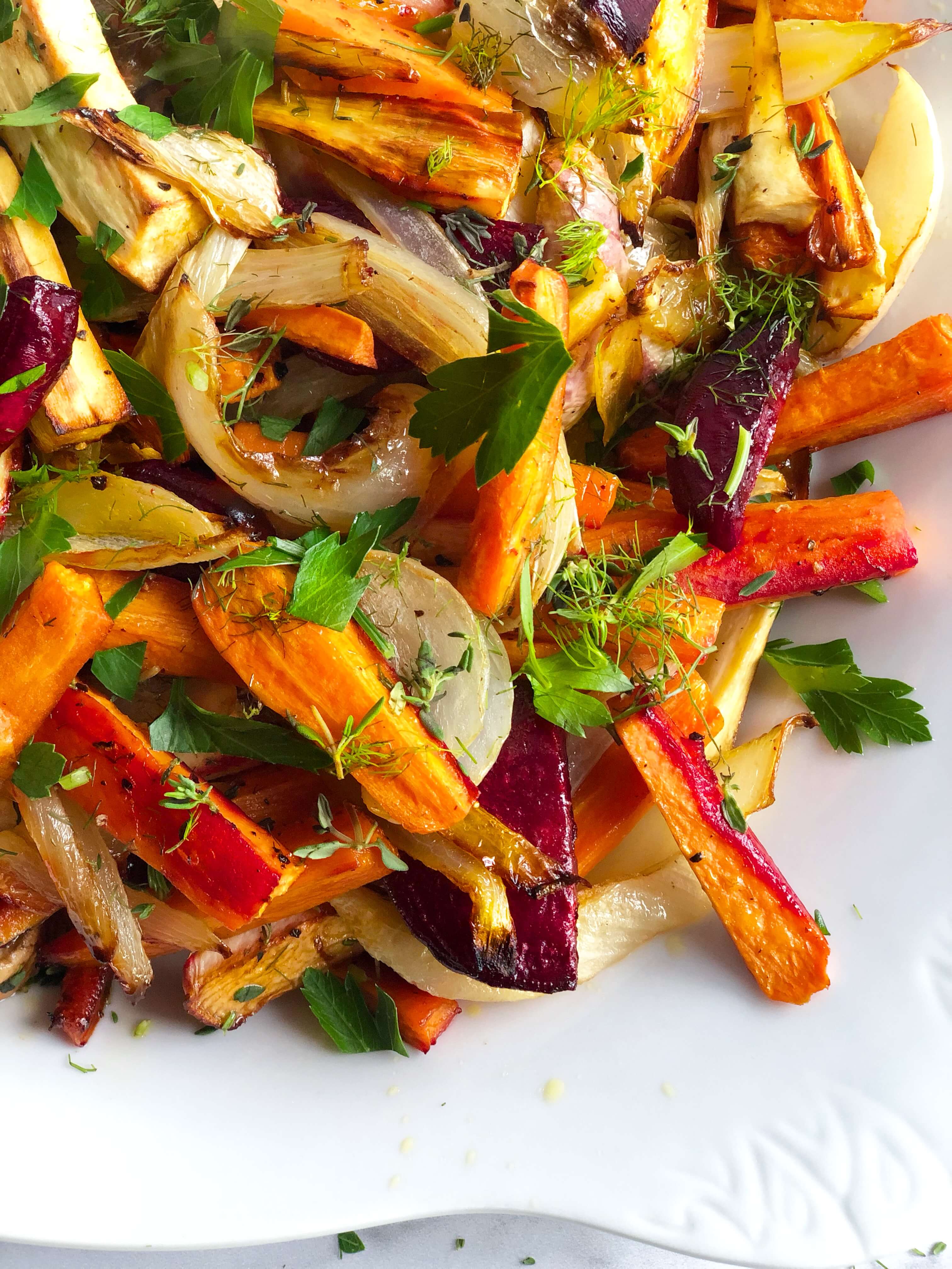 Pan-Roasted Root Vegetables with Thyme