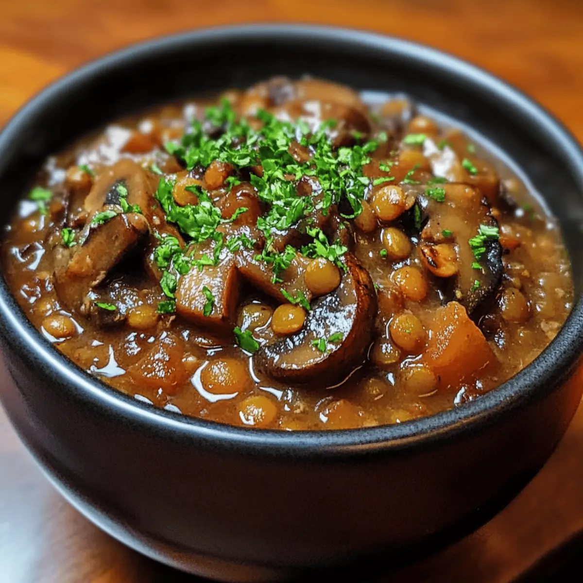Savory Mushroom and Lentil Grain Bowl