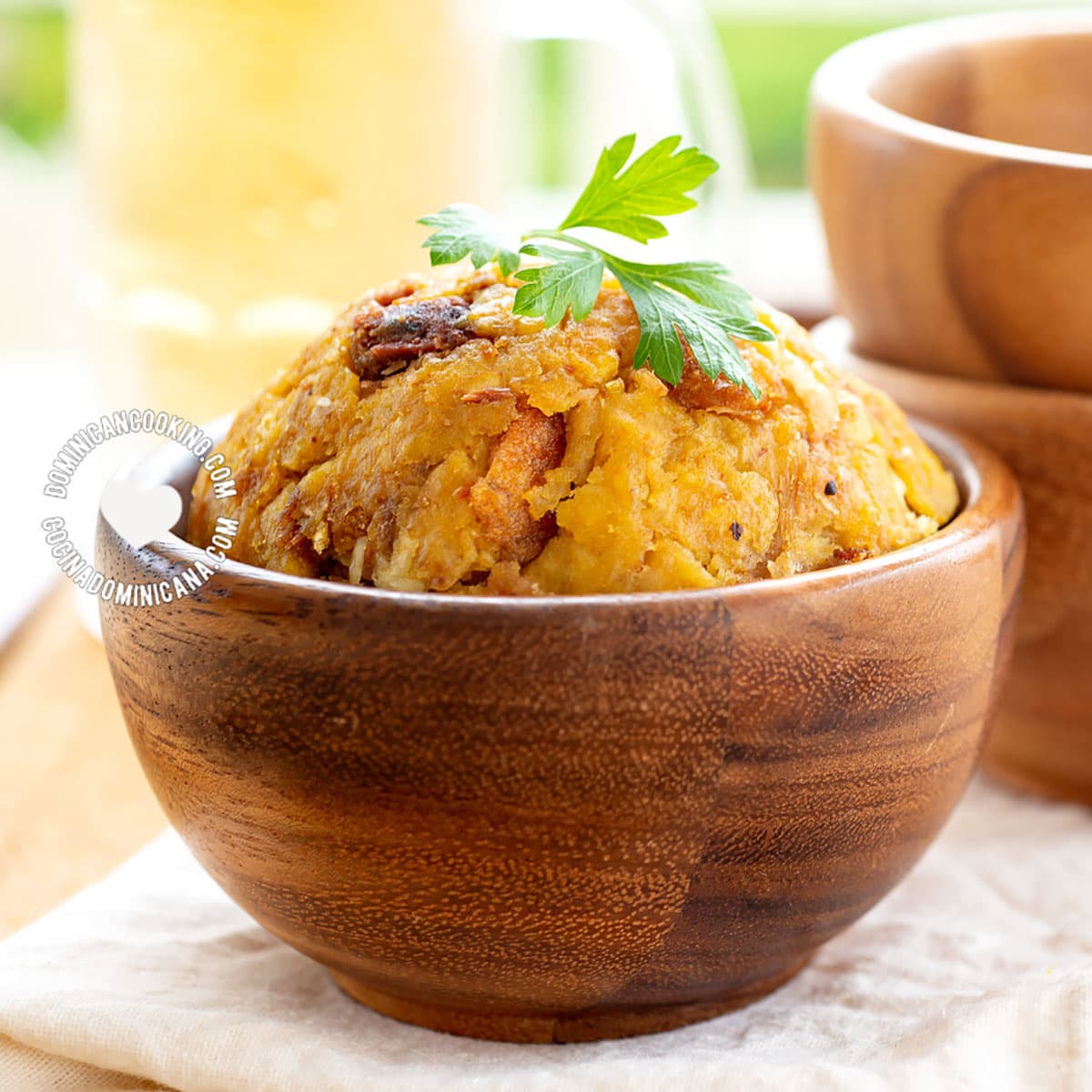 Mofongo de Pernil con Plátano Maduro