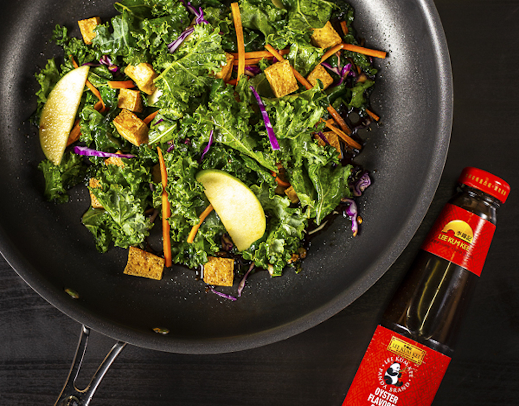 Tofu and Kale Stir-fry with Nutritional Yeast