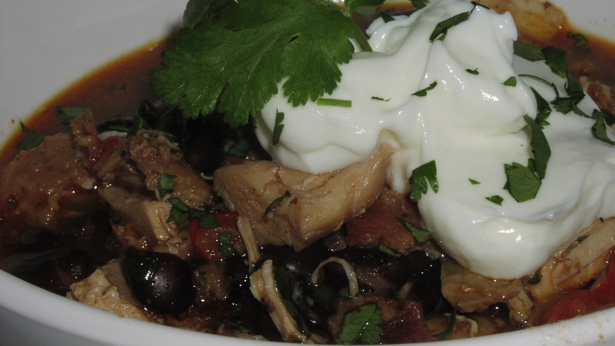 One-Pot Black Bean Chicken Stew with Corn
