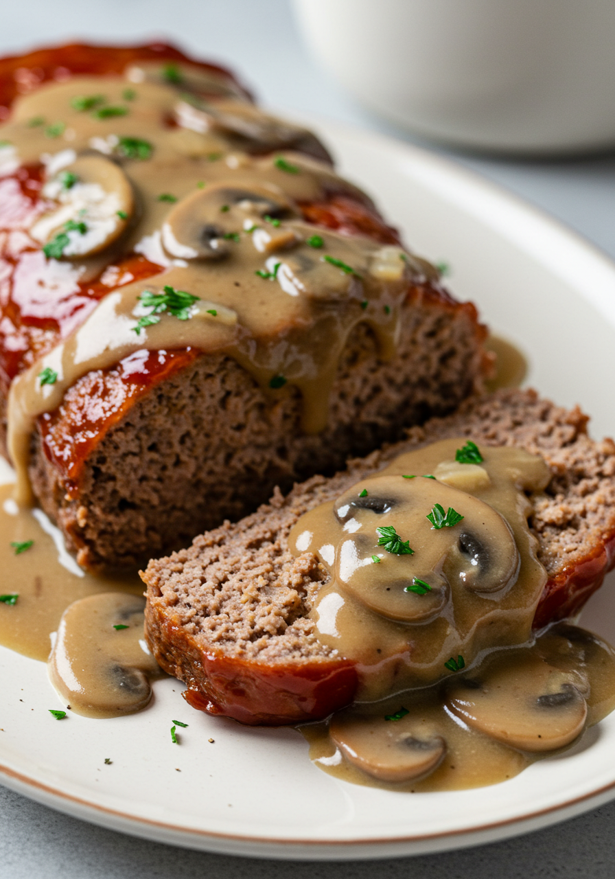 Baked Beef and Mushroom Loaf