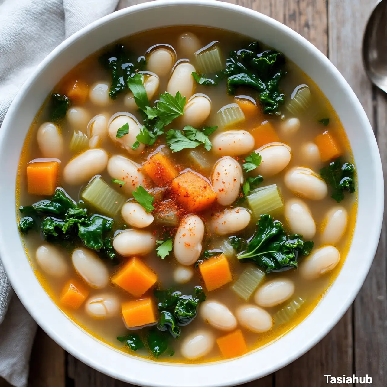 Slow-Simmered White Bean and Kale Soup