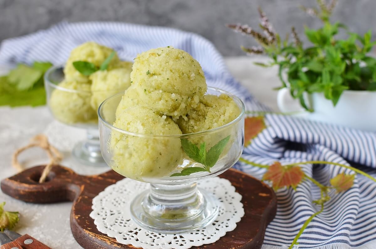 No-Churn Citrus Mint Sorbet