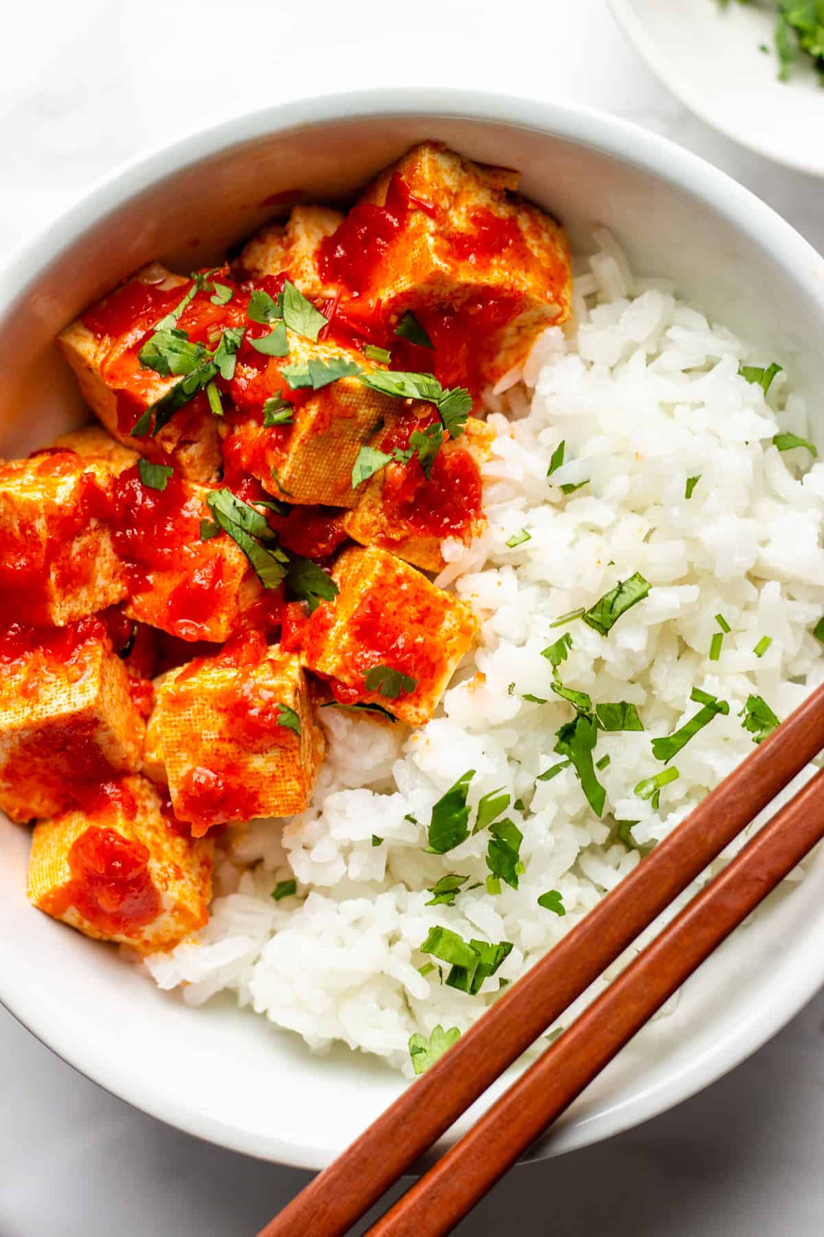 Harissa-Spiced Tofu with Lemon Cumin Veggies