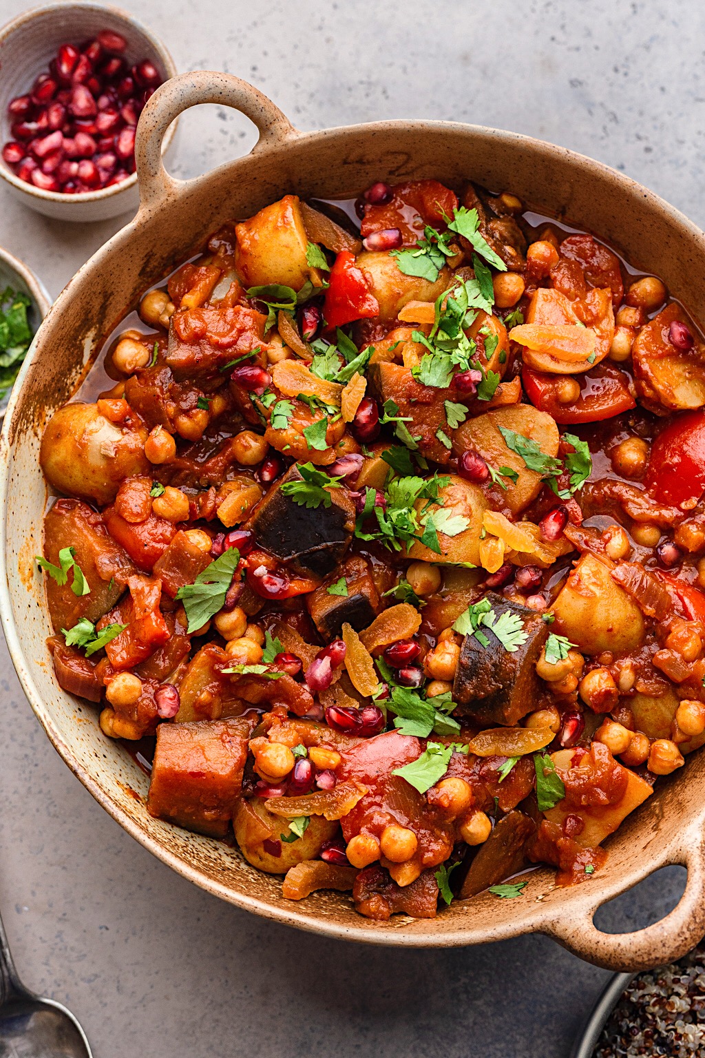 Harissa-Seasoned Chickpea and Tomato Stew with Kale