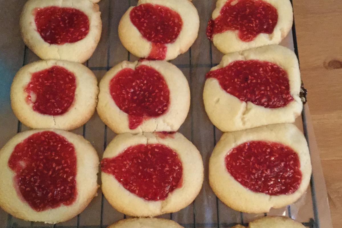 Lemon-Raspberry Shortbread Cookies