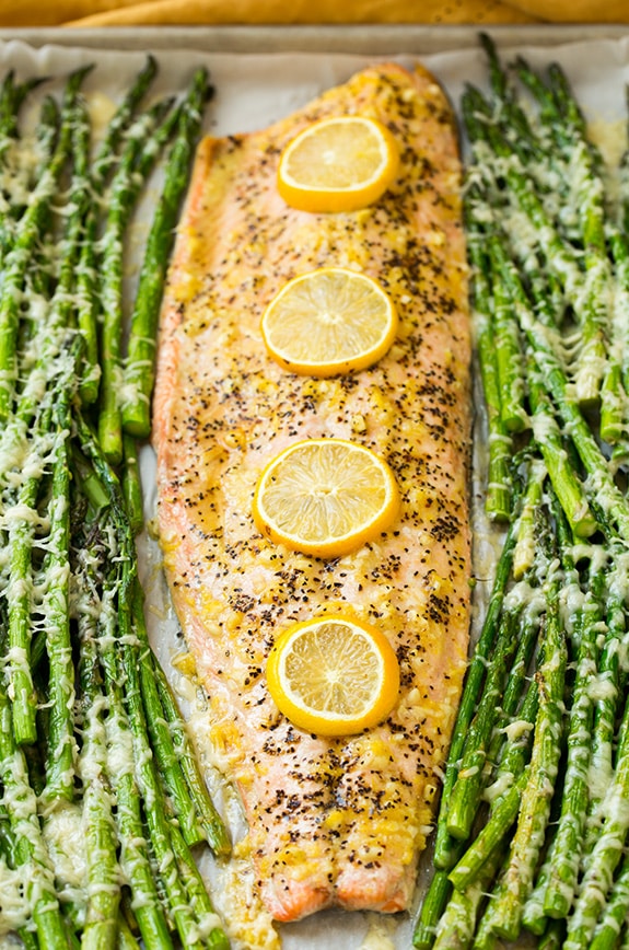 Crispy Lemon-Pepper Salmon with Asparagus