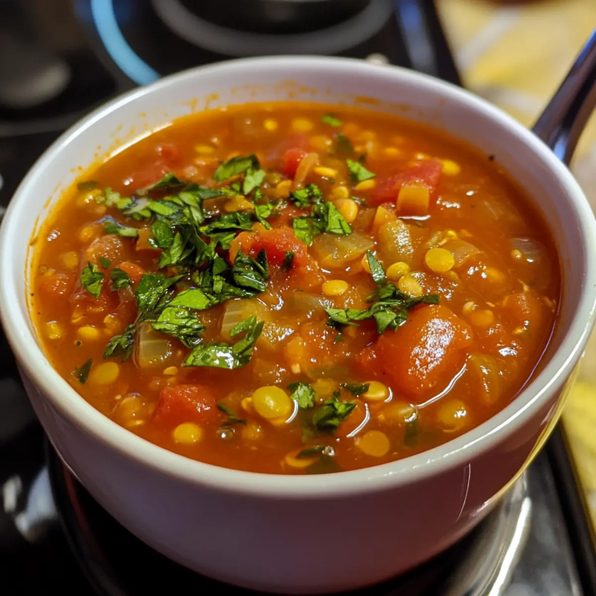 One-Pot Tomato and Lentil Stew with Rosemary