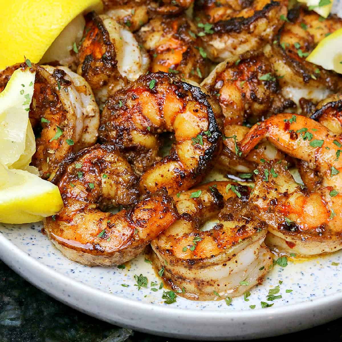 Pan-Seared Plantain and Shrimp with Cilantro