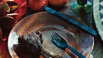 Harissa-Spiced Lamb Chops with Tomato-Cucumber Salad