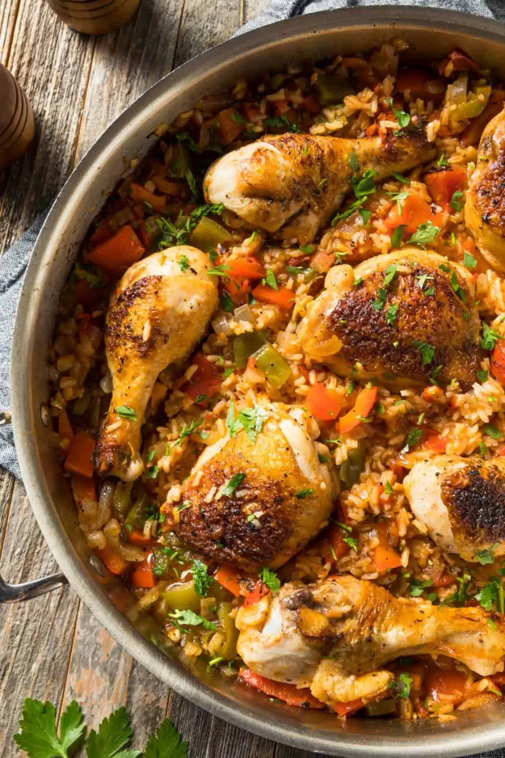 One-Pot Chicken and Pigeon Peas Rice with Sofrito