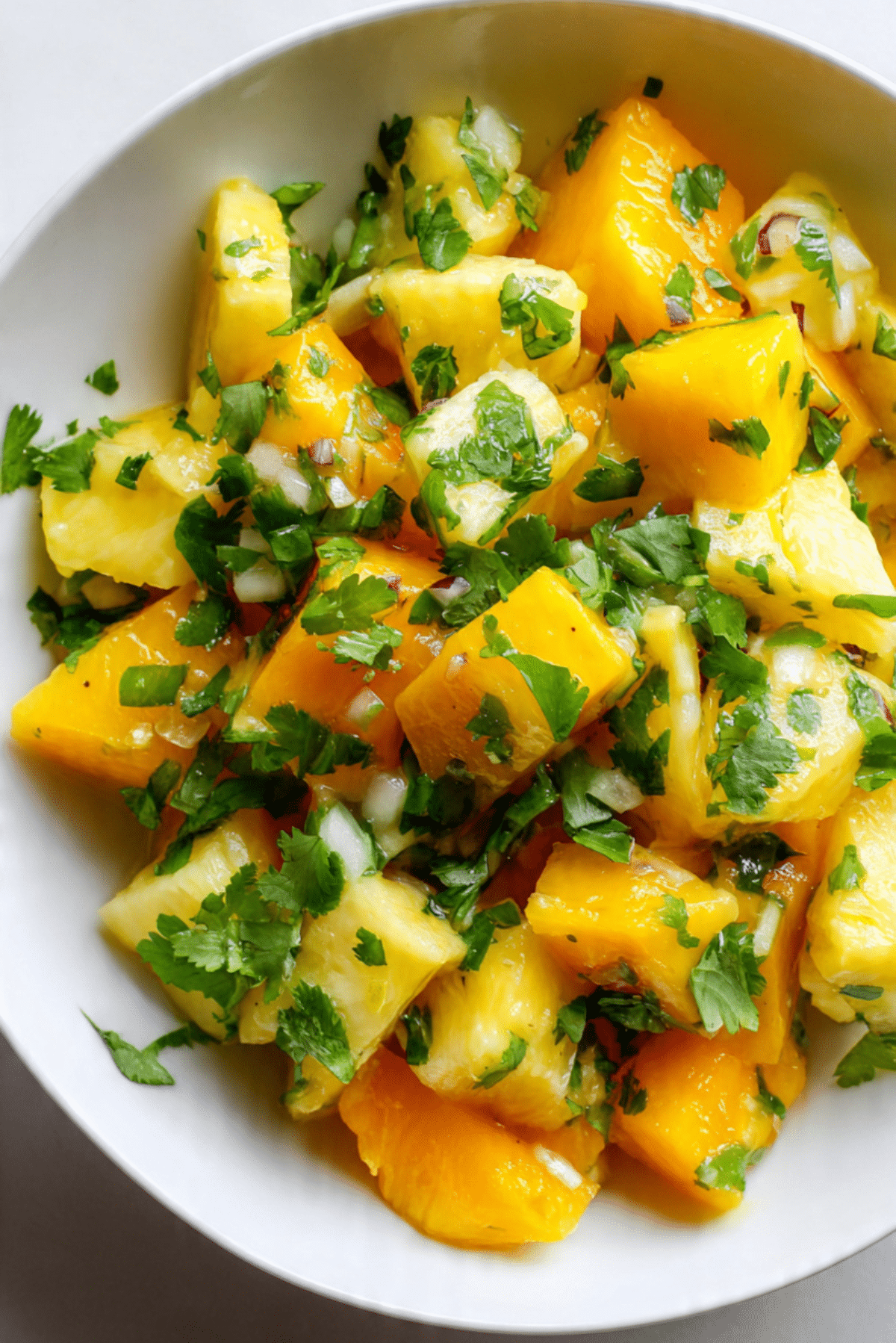 Mango-Pineapple Coconut Salad with Lime Zest