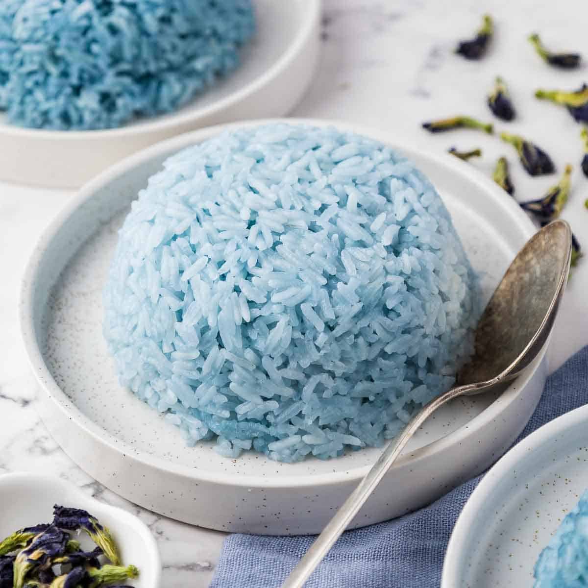 Butterfly Pea Flower Coconut Rice Bowl